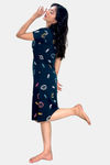 Sweetmoon Long T Shirt Nightdress - Blue — thumbnail 4